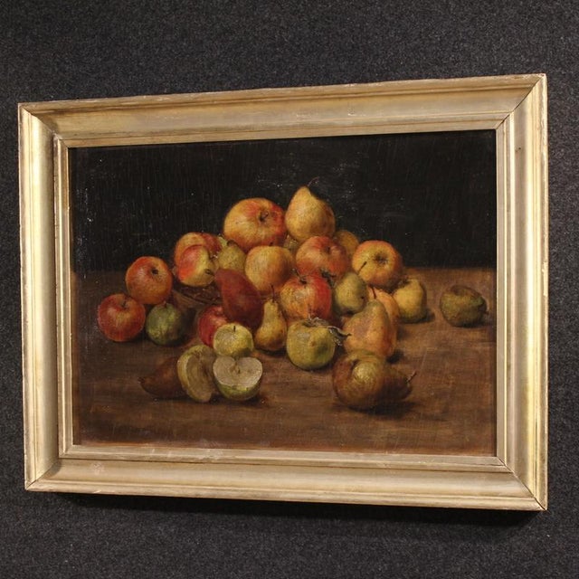 French Artist, Still Life with Fruit, 1940, Oil on Board For Sale - Image 13 of 16