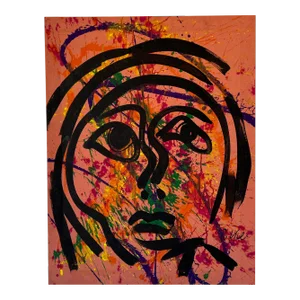 Peter Keil Impressionist Abstract Female Portrait Painting