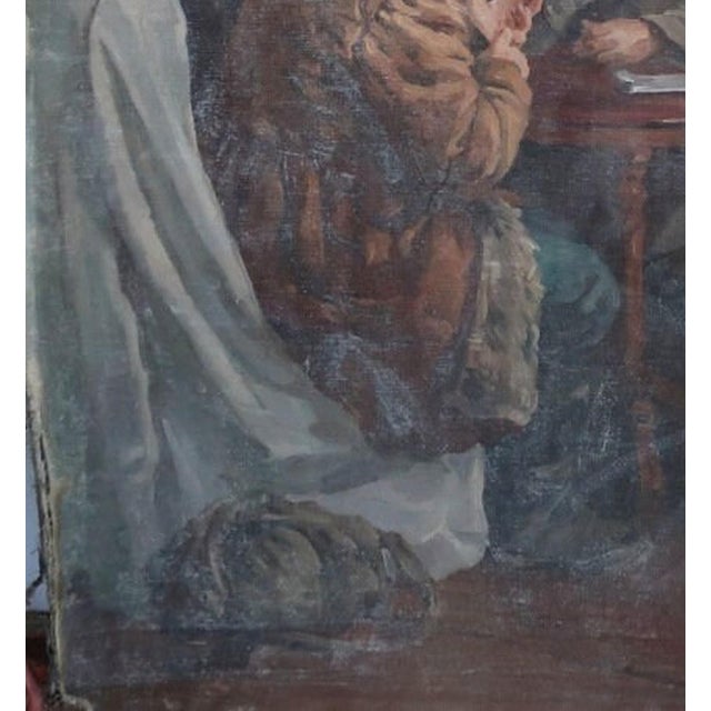 1970s Vladimir Lenin Portrait, Original Soviet Socialist Realism Oil Painting 126-119 For Sale - Image 5 of 6