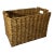 Natural Woven Storage Basket With Wood Handles For Sale