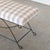Metal Panoplie Iron Loop Bench, Tan Gingham For Sale - Image 7 of 10
