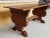 Rustic European Antique Belgium Console Trestle Table With Leather Top For Sale - Image 3 of 11