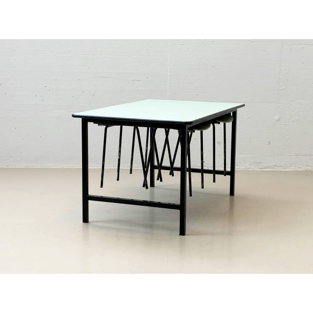 Kelko Table and Lacquered Stools, Switzerland, 1970s, Set of 5 For Sale - Image 15 of 18