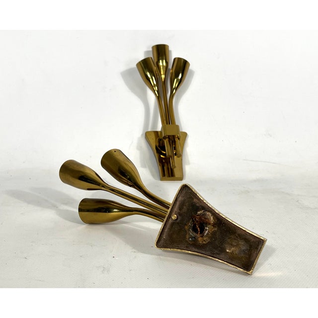 Metal Mid-Century Modern Italian Brass Sconces from Lumi Milano, 1960s, Set of 2 For Sale - Image 7 of 14