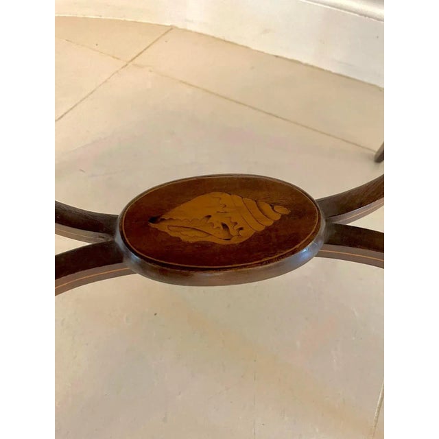 Antique Victorian Mahogany Inlaid Two-Tier Etagere For Sale - Image 13 of 15