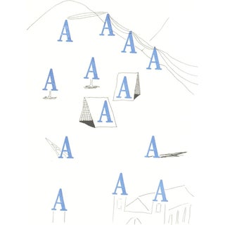 David Hockney, A from Hockneys Alphabet, Lithograph For Sale