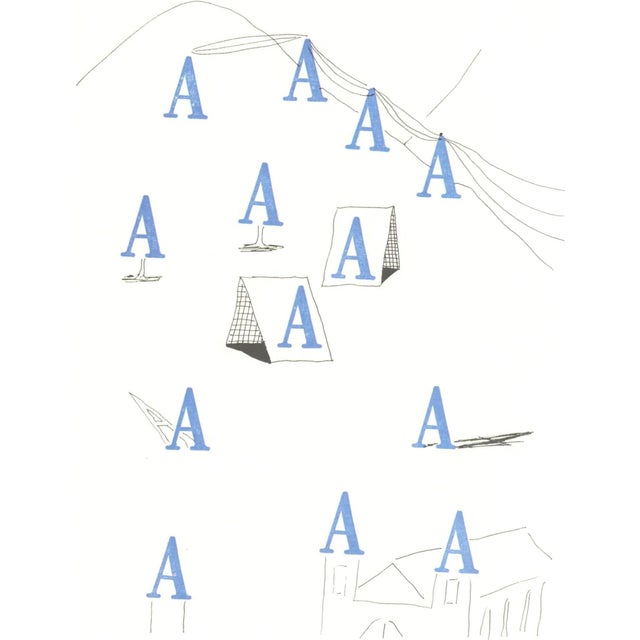 David Hockney, A from Hockneys Alphabet, Lithograph For Sale