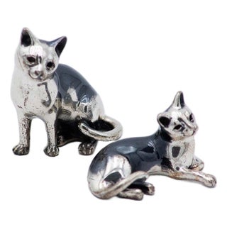 Cats in Nielada Silver with Perfect Shapes For Sale