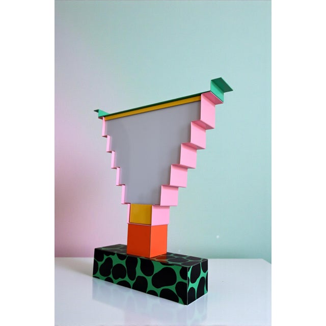 Aqua Ruskin Table Lamp by George Sowden and Nathalie du Pasquier For Arc 74, 1984 For Sale - Image 8 of 14