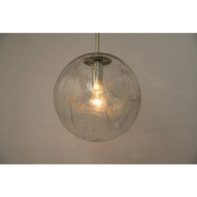Large Murano Ball Pendant Light by Doria, Germany, 1970s For Sale - Image 10 of 13
