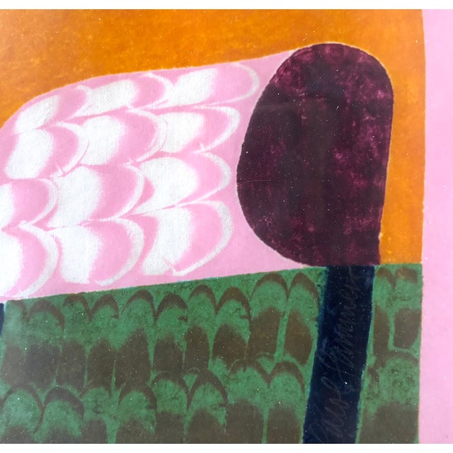 Original Carol Summers Woodblock Print, Signed, and Titled "Bundi", Printed in the 1980's For Sale - Image 4 of 8