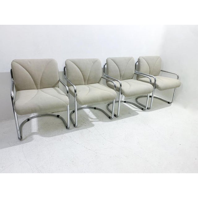 Tubular Armchairs by Guido Faleschini, Italy, 1970s, Set of 4 For Sale - Image 4 of 11