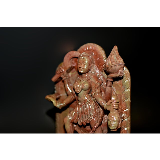 Stone Indian Goddess Kali Finely Carved For Sale - Image 9 of 18