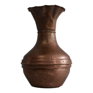 Large 1930s Copper Vase For Sale