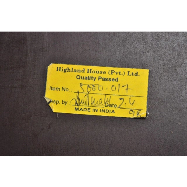 Late 20th Century Regency Style Mahogany Brown Tooled Leather Accent Side Table by Highland House For Sale In Philadelphia - Image 6 of 12