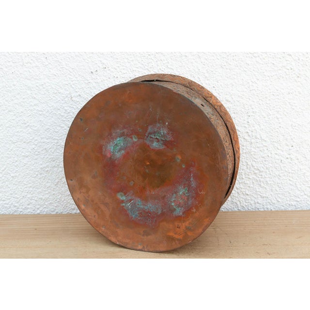 Antique Pierced Copper Indian Dowry Box For Sale In Los Angeles - Image 6 of 11