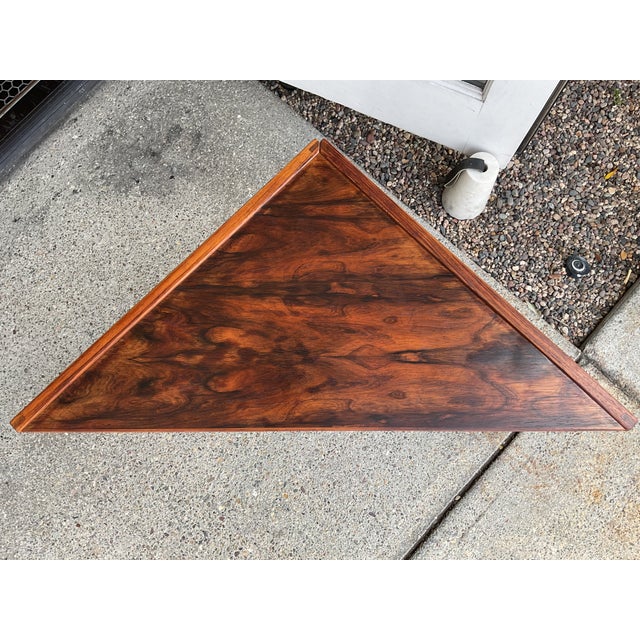 Rare Set of 3 Attributed to Kai Kristiansen Rosewood Nesting Tables, Vildbjerg Møbelfabrik, Denmark, 1960s For Sale - Image 10 of 14