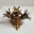 Vintage Florentine Silver-Plated and Gold-Plated 3-Light Ceiling or Wall Lamp from Banci Firenze, Italy, 1960s For Sale - Image 17 of 18