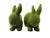 Vintage Green Moss Decorative Bunnies, a Pair For Sale - Image 4 of 7