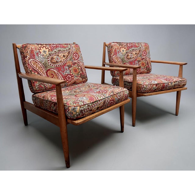 Mid Century Modern Viko Baumritter Danish Style Lounge Chairs W/ 3 Cushion Sets For Sale In South Bend - Image 6 of 10