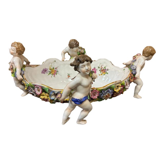 Antique Schierholz Plaue Centerpiece Bowl, German (1907-1927) For Sale