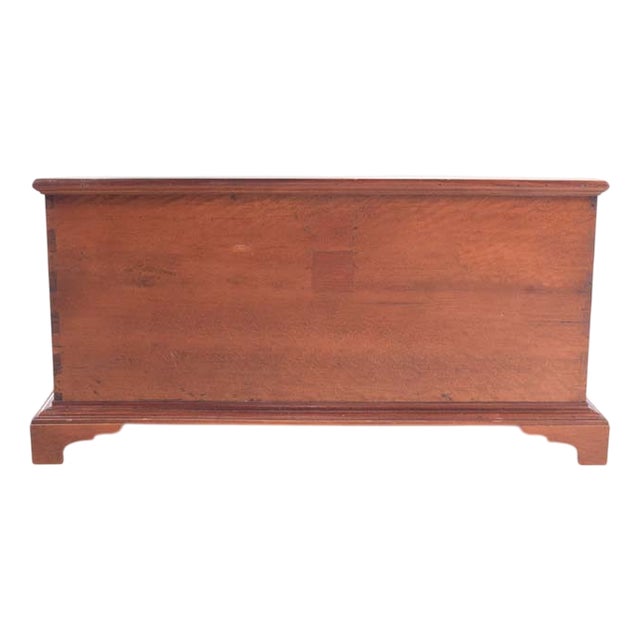 Antique Wood Trunk with Metal Handles, 1890s For Sale