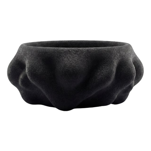 3D Printed Black Sand Vase by Bryant Creative Industries S.L. For Sale