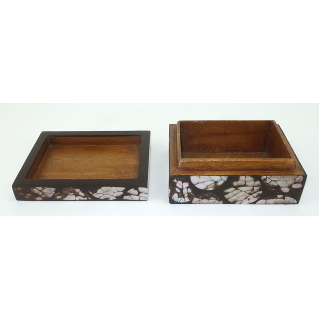 R & Y Augousti France Abalone Inlaid Ebonized Wood Box For Sale - Image 9 of 12