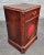 Brown Pair Regency Magogany Tooled Leather Inset Front Side Cabinets For Sale - Image 8 of 11
