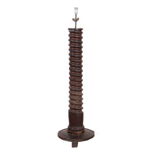 Antique French Twisted Floor Lamp, 1890s For Sale