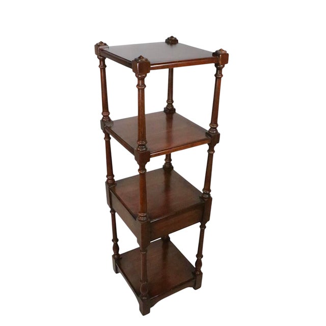 American Vintage Colonial Revival Limited Edition Four Tier Shelved Stand by Pennsylvania House For Sale - Image 3 of 12