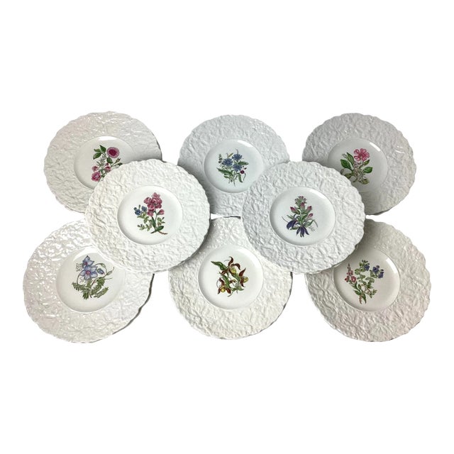 Early 20th Century Royal Cauldon Woodstock Floral Plates- Set of 16 For Sale