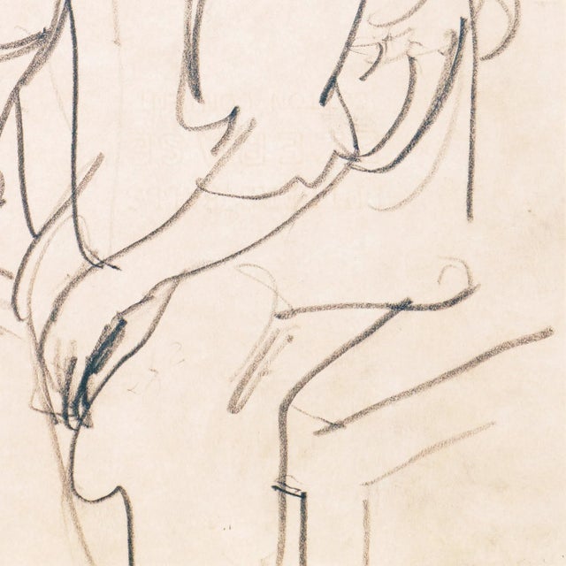 1950s 'Woman Seated' by Victor Di Gesu, Carmel Artist, Louvre, Academie Chaumiere, Paris, San Francisco Art Association, Los Angeles County Museum of Art For Sale - Image 5 of 7