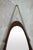 Oval mirror with wooden frame and leather cord details, 1950s Product Details Dimensions: 45 W x 92 H x 4 D cm