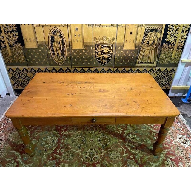 Fir Farmhouse Dining Table For Sale - Image 3 of 8