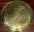 Indian Vintage Handmade Finely Engraved Solid Brass Round Serving Tray Maker Mark on Bottom Made in India Excellent...