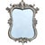 French Provincial Vintage Decoline Hand-Painted French Rococo Ornate Silver Gilt Wall Mirror For Sale - Image 3 of 6