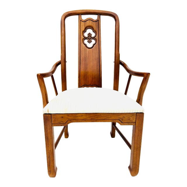 1990s Thomasville Mystique Asian Chinoiserie Arm Chair For Sale
