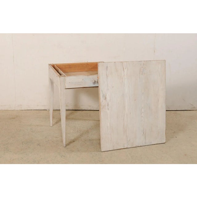 Vanilla Early 19th Century Swedish Period Gustavian Occasional Table For Sale - Image 8 of 11