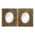 2021 Park Hill Collection Antiqued Gold Oval Wall Mirrors—a Pair For Sale