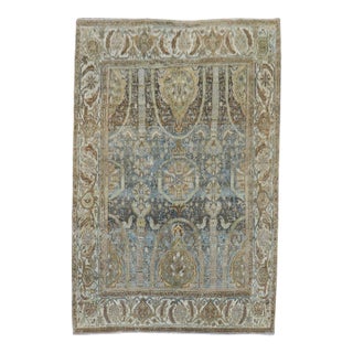 Captivating Antique Persian Senneh Rug - 4'2" x 5'10" For Sale