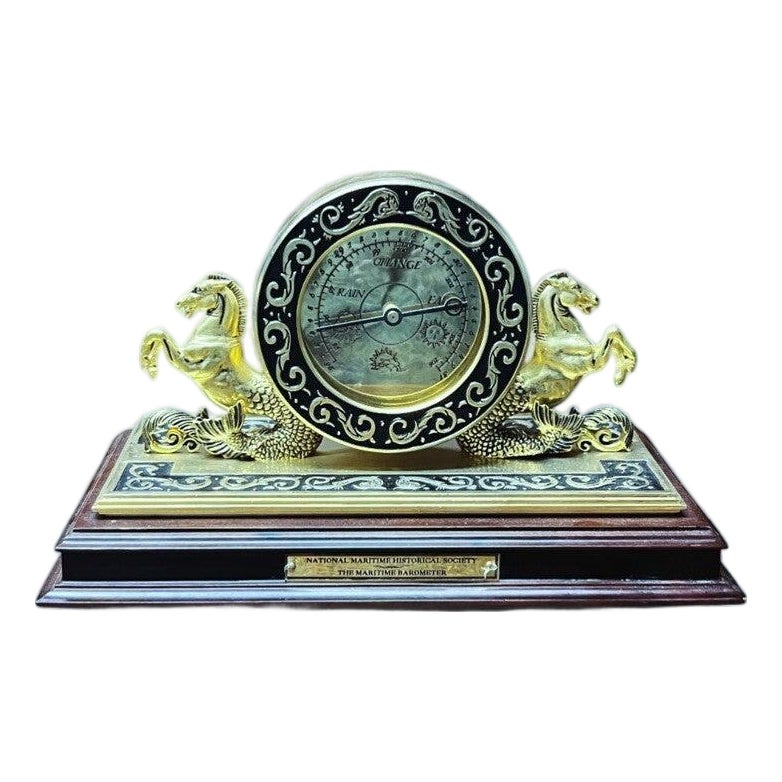 Maritime Brass Table Barometer | Chairish