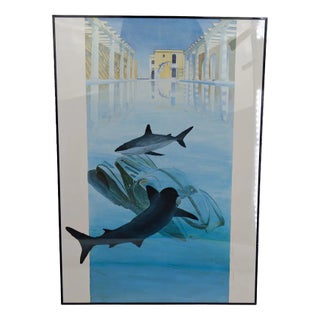 Alain Mirgalet, The Sharks, 1990s, Lithograph For Sale