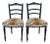 A Pair of Ebonized Opera Chairs in Tiger Upholstery For Sale