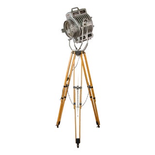 Grey 2KW Fresnel Spotlight Floor Lamp with Tripod from Arri, Germany, 1950s For Sale