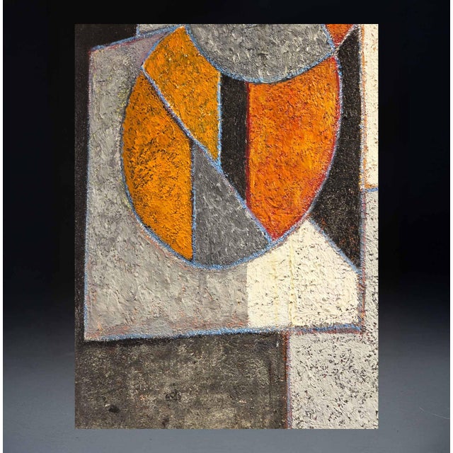 Gilbert Thévenot, Abstract Composition, 1960s, Oil on Canvas For Sale - Image 3 of 7