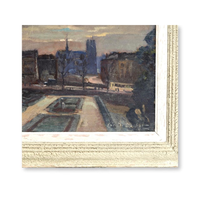French Luc De Decker Painting, Botanical Gardens For Sale - Image 3 of 4