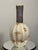 Tall Art Glass Vase With Melon Ribbing, Gilt and Enamel Opal Glass Attributed to Harrach, 1880s-1920's. For Sale - Image 14 of 15