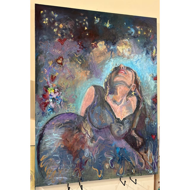 “Dreaming", Figurative Original Oil Paintings, Statement Piece, One-of-a-Kind For Sale - Image 11 of 14