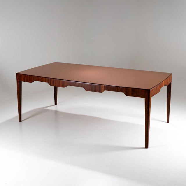 Mid 20th Century Sculptural Dining Table with Glass Top, Italy, Mid-20th Century For Sale - Image 5 of 6